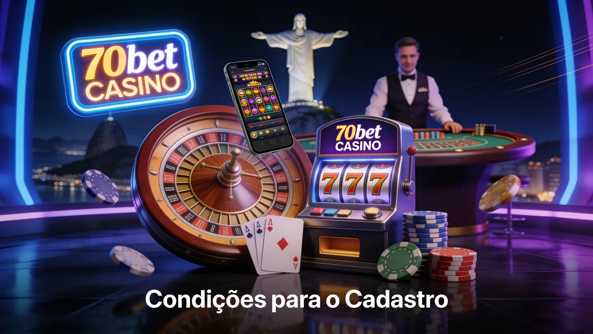 Condições para o Cadastro — 70bet no Brasil